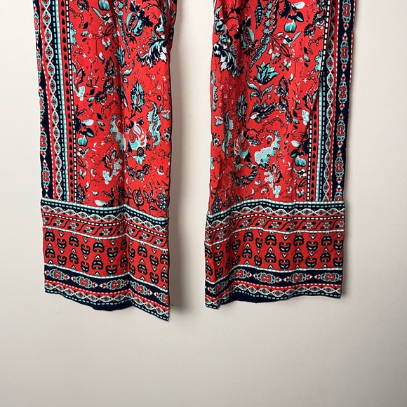 Hester & Orchard Flowy Wide‎ Leg Floral Printed Boho Style Women's Pants Medium - Picture 3 of 7